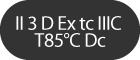 II 3 D Ex tc IIC T85°C Dc